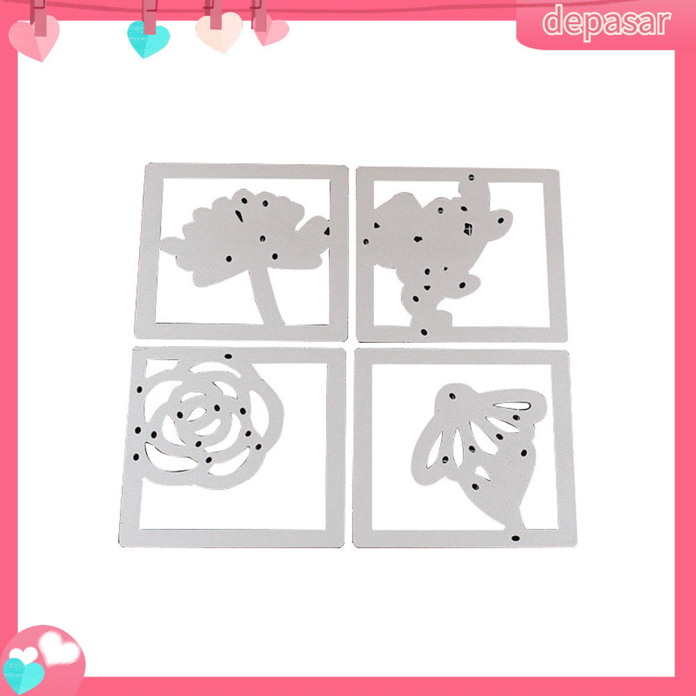 Depasar|  Khuôn Cắt Giấy Làm Từ Kim Loại Hình Hoa Lá Trang Trí Scrapbook