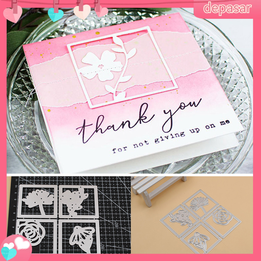 Depasar|  Khuôn Cắt Giấy Làm Từ Kim Loại Hình Hoa Lá Trang Trí Scrapbook