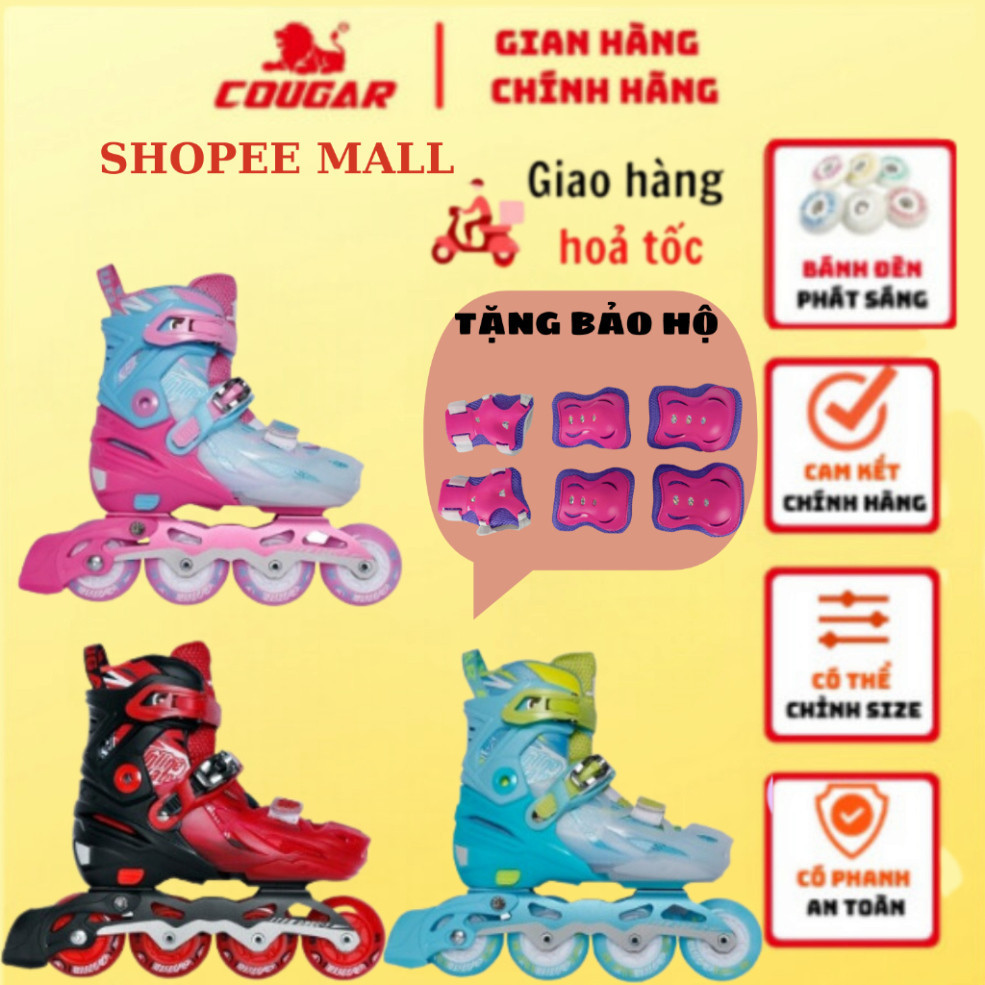 Giày Patin Trẻ Em Cao Cấp COUGAR [ CENTOSY ] Cougar MZS 333 - Có Form Chắc Chắn, Bánh Chất Lượng