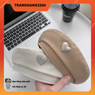 Mũ Nồi Len Màu Đen Thời Trang Thu Đông Hàn Quốc Cá Tính Cho Nữ, mũ beret