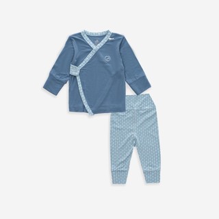 Bubaby -bộ dài tay cài chéo bambus iconic 2 bubaby - bdt273043