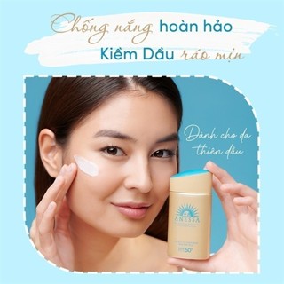 Kem chống nắng chống trôi Anessa Perfect UV  kiềm dầu nâng tông da trắng hồng Milk SPF50++