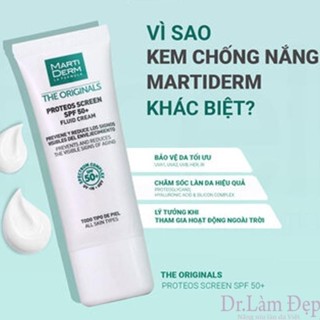 Kem chống nắng Marti Derm the Originals duy trì độ ẩm cải thiện sắc tố da SPF50+ 40ml 