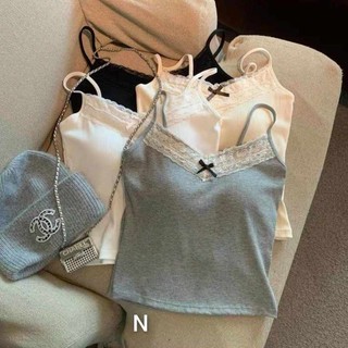 Áo 2 dây viền ren hàng qc