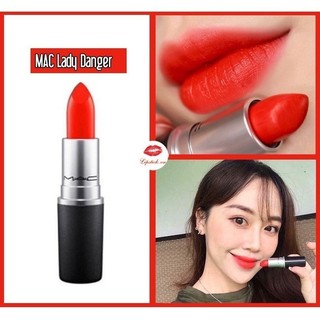 Son mac son lì lâu trôi dưỡng ẩm màu đỏ cam - đỏ hồng -bip68