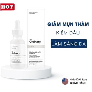 Auth- Serum giảm mụn trắng sáng da The Ordinary Niacinamide -Serum Peel da AHA 30% da căng bóng