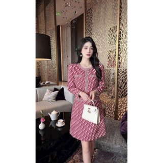 (HÀNG NHẬP ) VÁY ĐẦM LỤA DÁNG SUÔNG THANH LỊCH ( CC3602923)