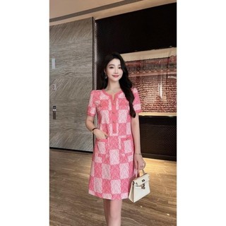 (HÀNG NHẬP) VÁY ĐẦM SUÔNG LỤA 2 LỚP - HỌA TIẾT MỚI TRẺ TRUNG ( M 3800724)
