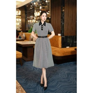(HÀNG NHẬP ) VÁY ĐẦM  CỔ ÁO SƠ MI VIỀN - THUN DẠ SIÊU ĐẸP