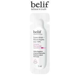  Tinh chất dưỡng ẩm và cải thiện lỗ chân lông belif Super Drops Niacin-hydra duo 10% 1ml/gói