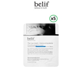 Combo 5 gói Kem cấp ẩm suốt 26 giờ Belif The True Cream Moisturizing Bomb Gimmick