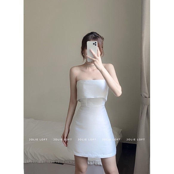 Váy nữ dự tiệc cúp ngang thiết kế Lucy Dress JOLIE LOFT, đầm dáng ngắn sang trọng đi chơi