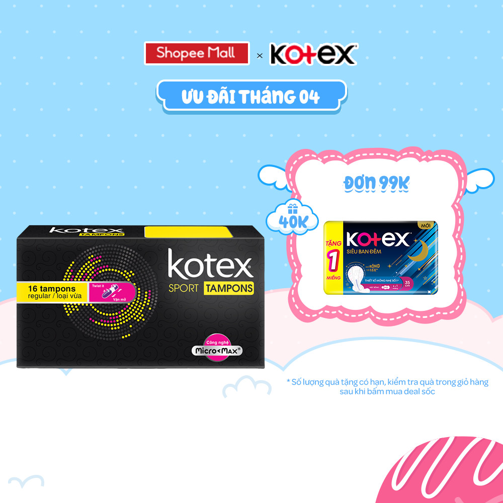 1 gói băng vệ sinh Kotex Tampon 16 miếng