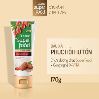  Dầu xả LASHE SUPERFOOD phục hồi hư tổn 170G