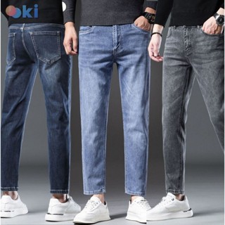 Quần jean nam OoKi, vải denim co giãn nhẹ, Quần bò nam dài trơn form slim Dáng ôm Phong cách hàn quốc 04 màu