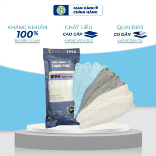 Thùng 100 chiếc khẩu trang KF94 Thịnh Phát đủ màu sắc kháng khuẩn cao cấp Cỏ Ba Lá
