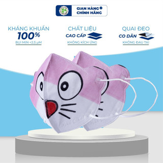 100 cái khẩu trang y tế trẻ em 5D Thịnh Phát 3 lớp in hình Doremon dành cho bé 4 - 10 tuổi Cỏ Ba Lá