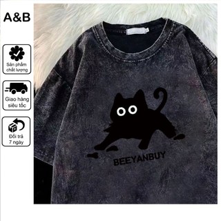 NEMO Áo phông nữ áo thun Mèo đen áo bigsize nữ áo thun unisex tee vintage Cotton