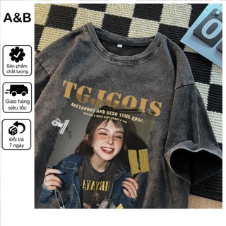 NEMO Áo thun thương hiệu địa phương Lady chân dung in lỏng lẻo Unisex cotton ngắn tay áo sơ mi 240305