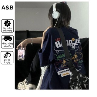 Áo thun phông logo tay nam nữ NEMO tay lỡ form rộng BOURREE Unisex