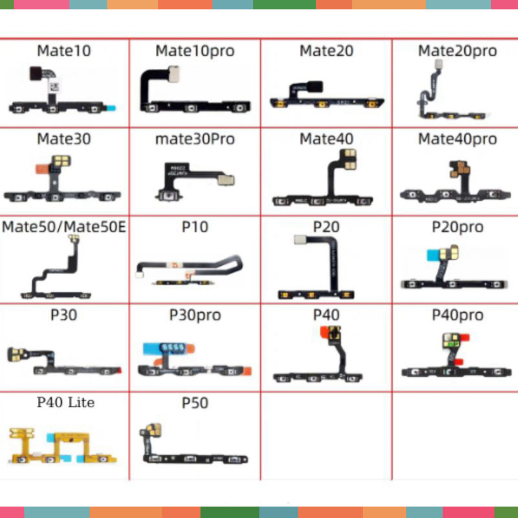 [ Cáp Nguồn Volum âm thanh Huawei P10 , P20 , P20 Pro , P30 ,  P30 Pro , P40 , P40  Pro , P40 Lite ,