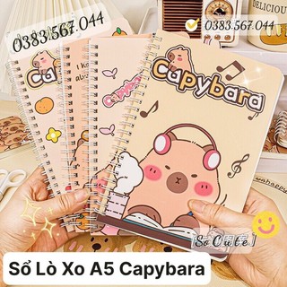 1 quyển sổ lò xo a5 capybara so cute