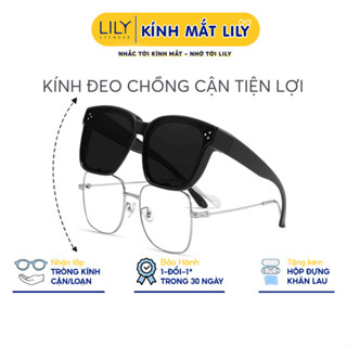 Kính mát chồng cận nam nữ LILY EYE WEAR kính nhựa cứng cáp chống tia UV400 bảo vệ mắt kiểu dáng thời trang 8801