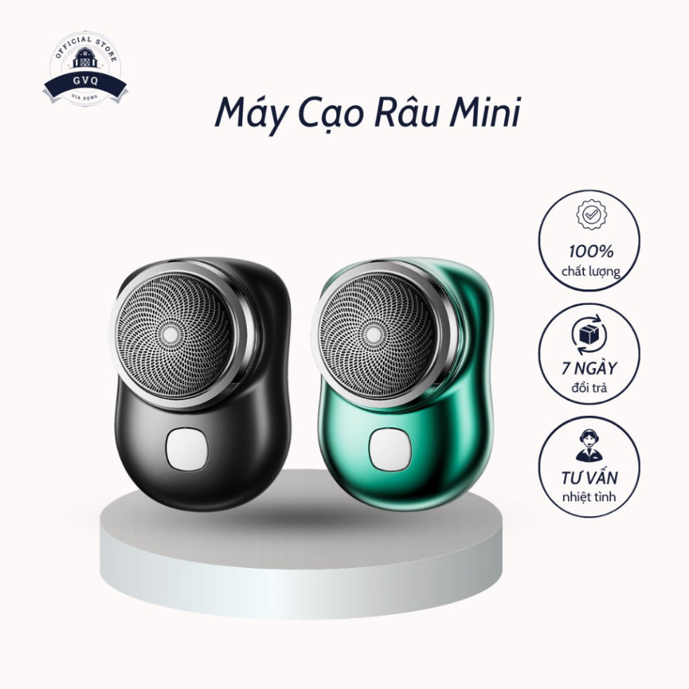 Máy Cạo Râu Mini Bỏ Túi Chống Nước IPX7 Pin 1200mAh Cao Cấp 6 Lưỡi Kép Siêu Bén (GVQ Store)