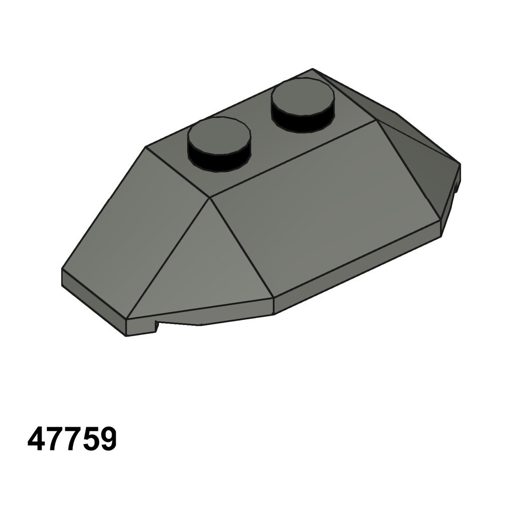 Combo 2 Cái Phụ kiện Moc  Mã 47759 ( xám đen )