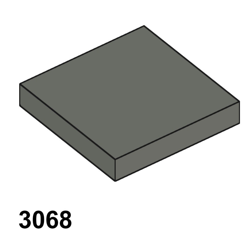 Combo 5 Cái Phụ kiện Moc Mã 3068 2x2 Trơn