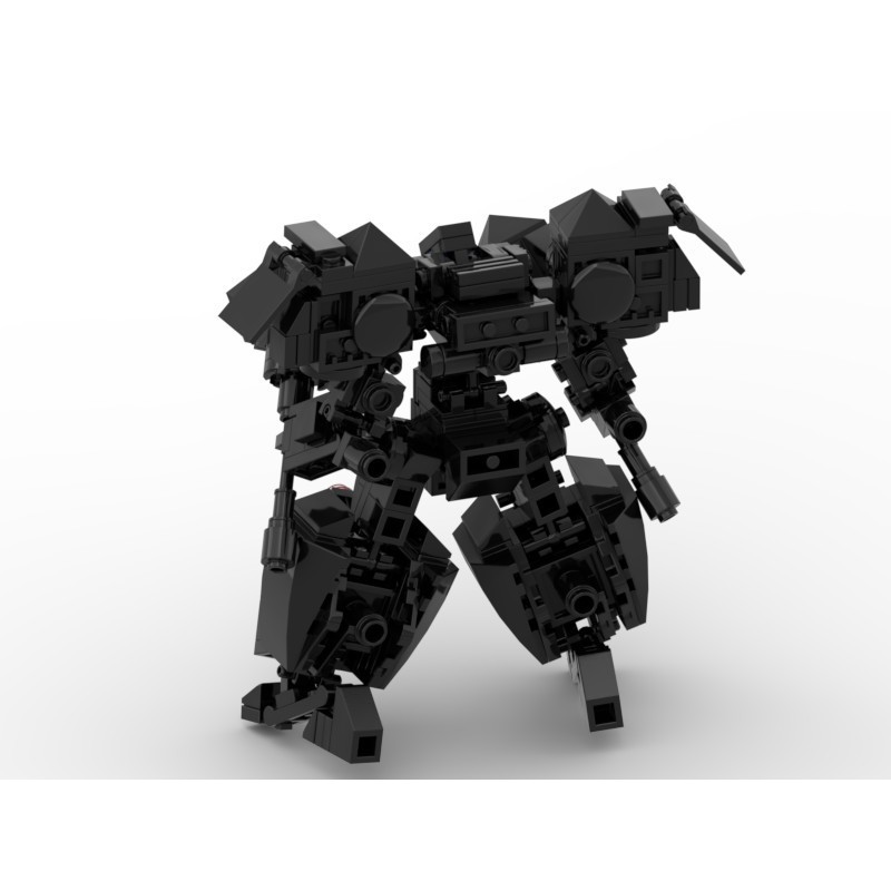 Đồ chơi lắp ráp Robot mech moc Steel Black