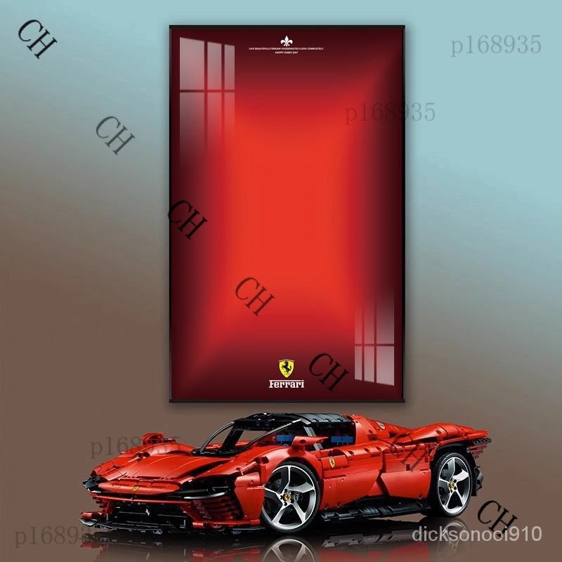 Tương Thích Với Lego Khung Ảnh Trên Tường Khối Xây Dựng Porsche911 Lamborghini Bugatti Ferrari Khung