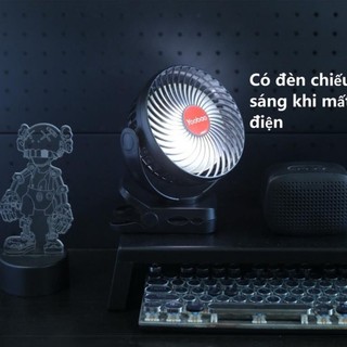 Quạt tích điện Yoobao F8  kèm sạc dự phòng và đèn dung lượng 8000mah - Hàng chính hãng 