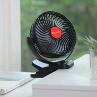 Quạt Kẹp Tích Điện Mini Để Bàn Kiêm Sạc Dự Phòng Yoobao F8 3in1 Có Đèn Led Pin 8000mah Dùng 14-33h
