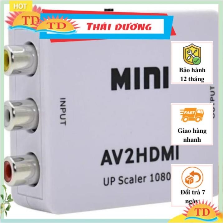 Hộp chuyển Mini AV ra HDMI, AV to HDMI, AV sang HDMI-FullHD 1080p/ 720.