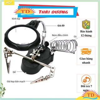 [FREE SHIP => 50K ] Kính lúp soi kẹp hàn mạch điện tử có đèn led