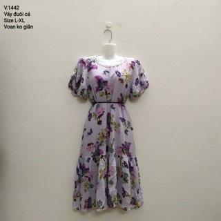 ĐẦM VOAN HOA TÍM
