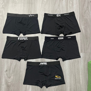 Combo 5 quần lót sịp nam màu Đen chất thun lạnh co giãn 4 chiều thoải mái hàng loại 1