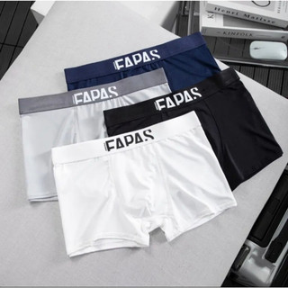 Combo 4 quần lót nam FaPas bản cạp to vải thun lạnh cao cấ co giãn 4 chiều thoáng mát kháng khuẩn loại 1