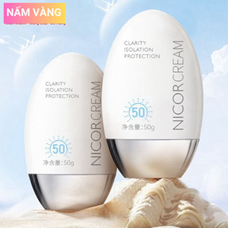  kem chống nắng cho da mặt SPF50 Nicor 60g kem chống nâng tone cho da dầu mụn da khô chống thấm nước không trôi Ni060 