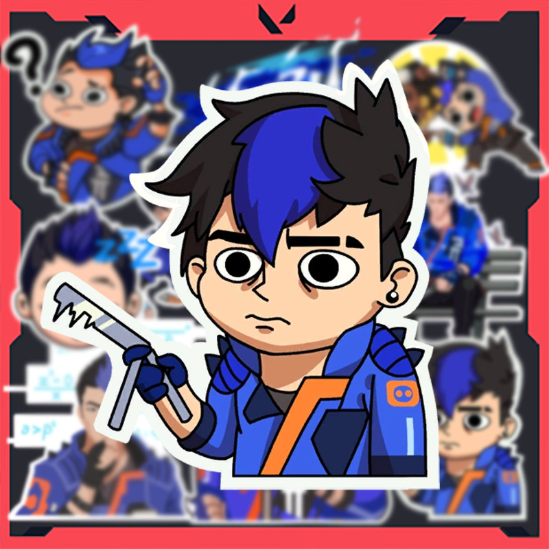 Sticker Valorant - Hình dán Agent Yoru (set 10 hình)