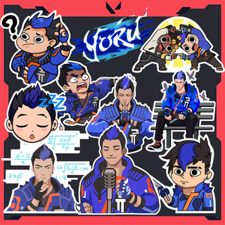 Sticker Valorant - Hình dán Agent Yoru (set 10 hình)