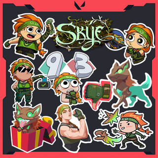 Sticker Valorant - Hình dán Agent Skye (set 10 hình)