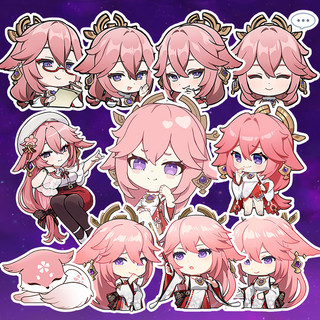 [Genshin Impact] Sticker Yae Miko - Hình dán chibi yae