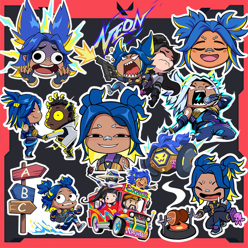Sticker Valorant - Hình dán Agent Neon