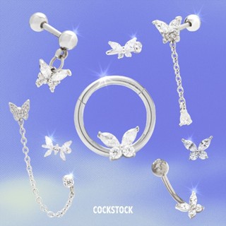 Khuyên tai bướm trắng đa dạng vị trí - WHITE BUTTERFLY COLLECTION COCKSTOCK