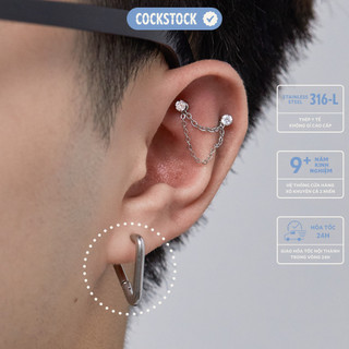 Khuyên tai tam giác vòng triangle hoop earring cockstock