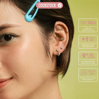 Khuyên tai 3 đá nhỏ Mini Three Wings Diamond Earring CockStock
