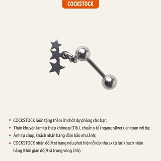 Khuyên tai thả dải sao Strip Stars CockStock