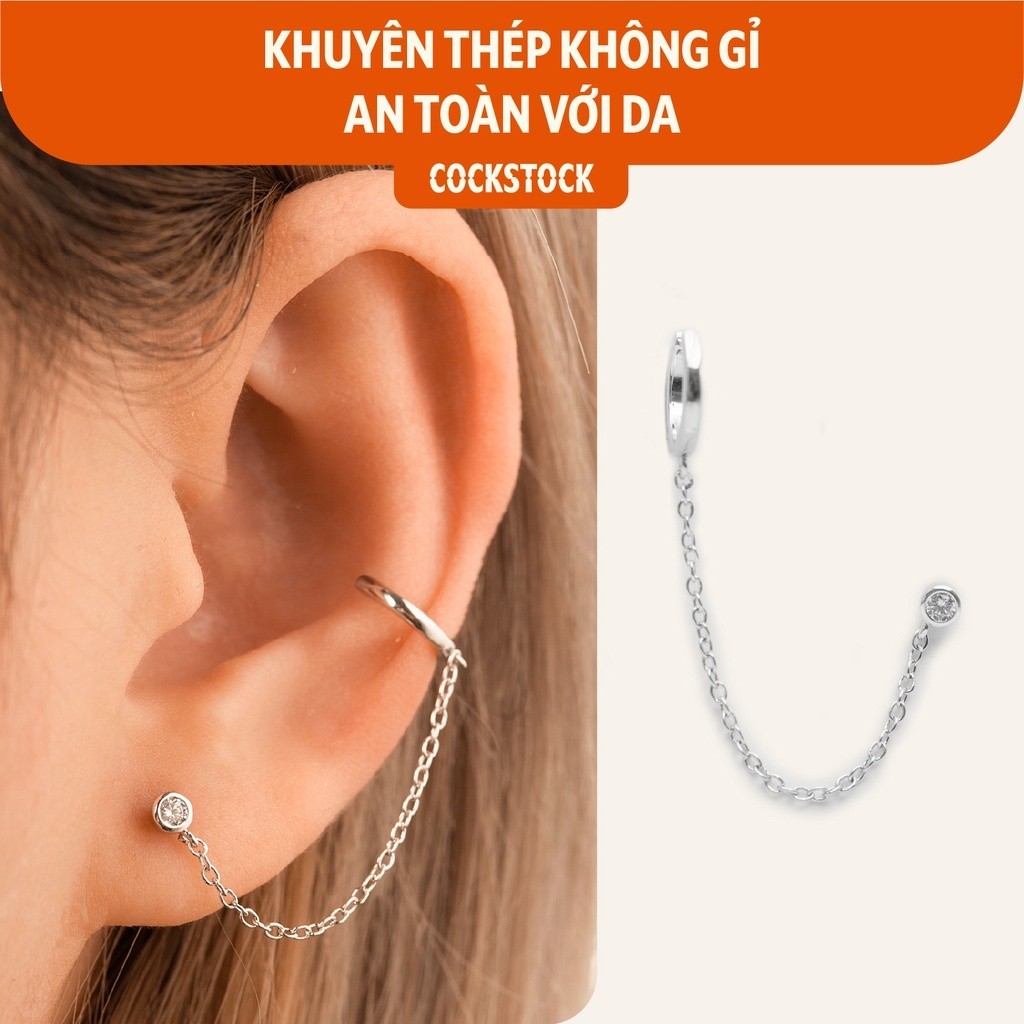 Khuyên tai xích Blink Conch Round Earring CockStock